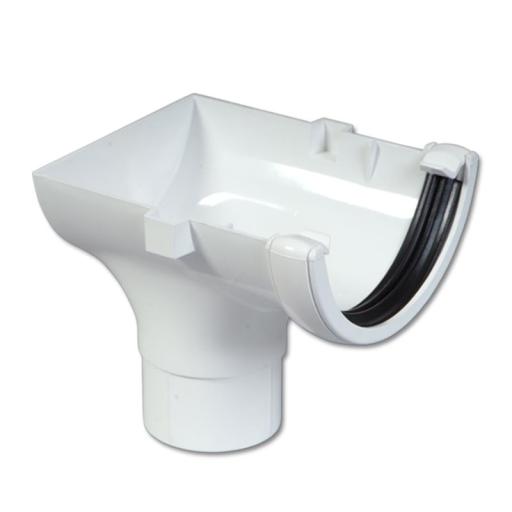 floplast white round gutter stop end outlet