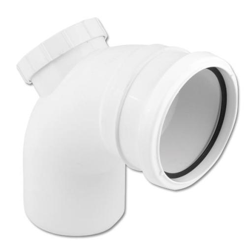 floplast white single socket 90° access bend