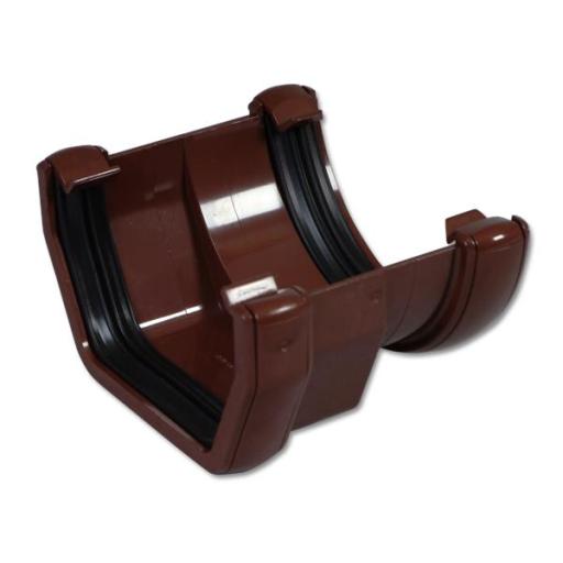 FloPlast Brown Square to Half Round Gutter Adaptor