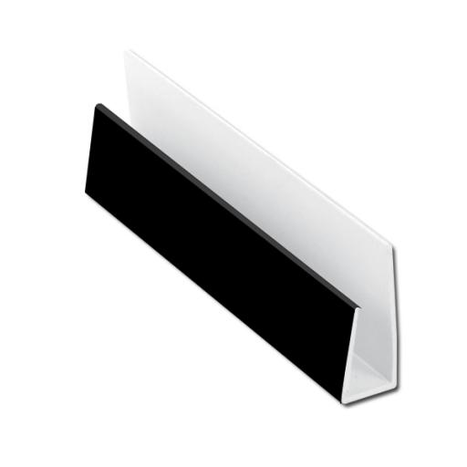 Plain Black Hollow Soffit J Trim - 5m