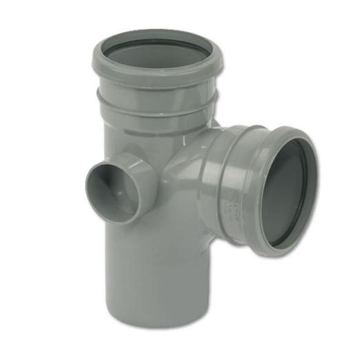 FloPlast Grey 92.5° Access Branch Soil Pipe