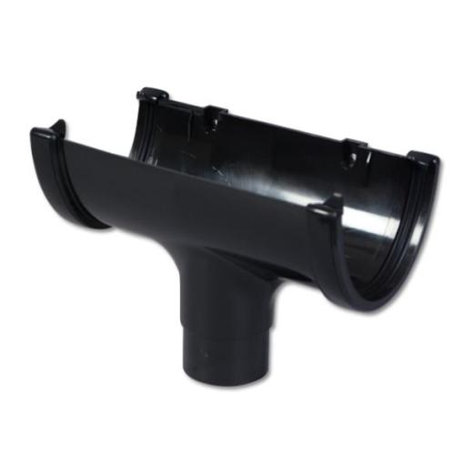 FloPlast Black High Capacity Gutter Running Outlet