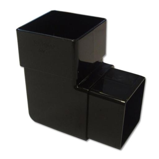 floplast black square downpipe 92.5° bend