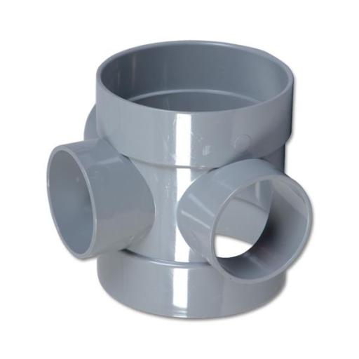 FloPlast Grey Soil Pipe Short Boss Pipe