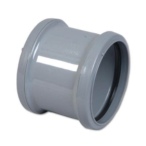 FloPlast Grey Soil Pipe Coupling Double Socket