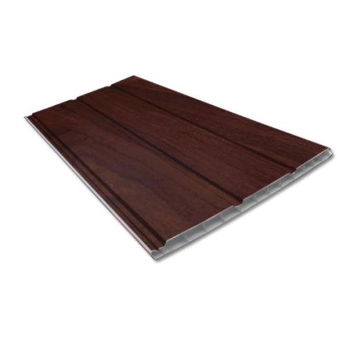 photo of rosewood upvc hollow soffit board