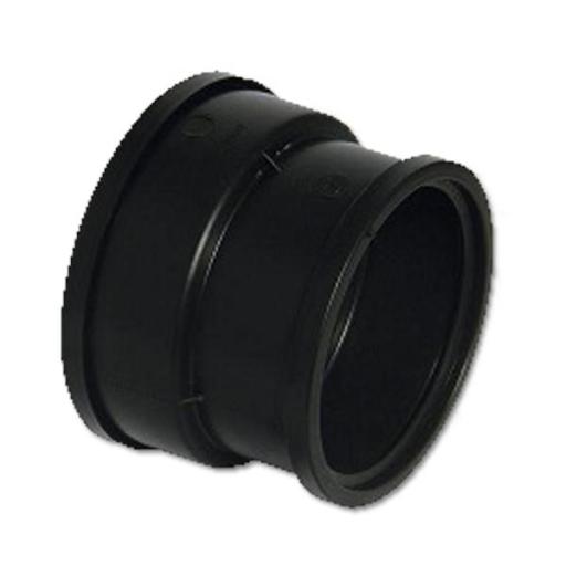 Black FloPlast Underground Hepsleve Clay Adaptor DS