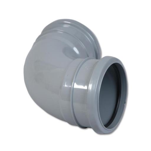 FloPlast Grey 90° Bend Soil Pipe Double Socket