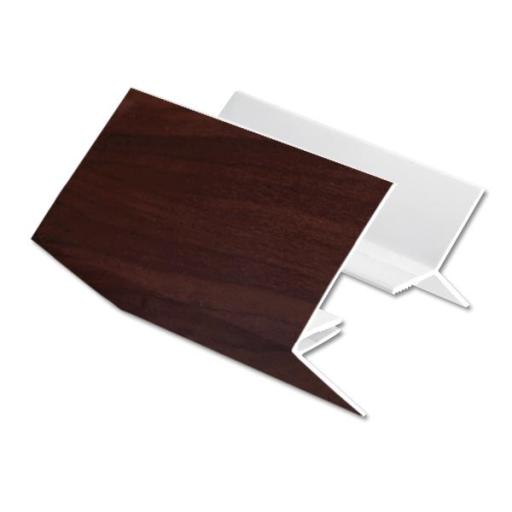 Rosewood uPVC 2 Part External Corner Cladding Trim - 5m