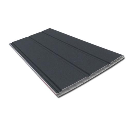 Dark Grey Smooth uPVC 300mm Hollow Soffit - 5m RAL 7016