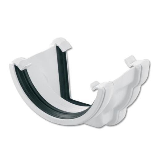 FloPlast White Ogee to Half Round Gutter Adaptor