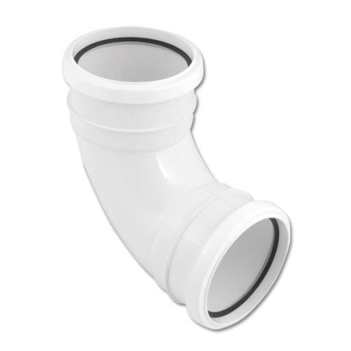 FloPlast White 90° Bend Soil Pipe Double Socket