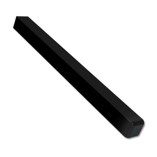 plain black smooth 500mm fascia corner double ended