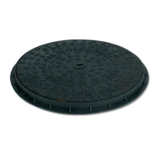 FloPlast Underground Cast Iron Effect Cover & Plastic Frame