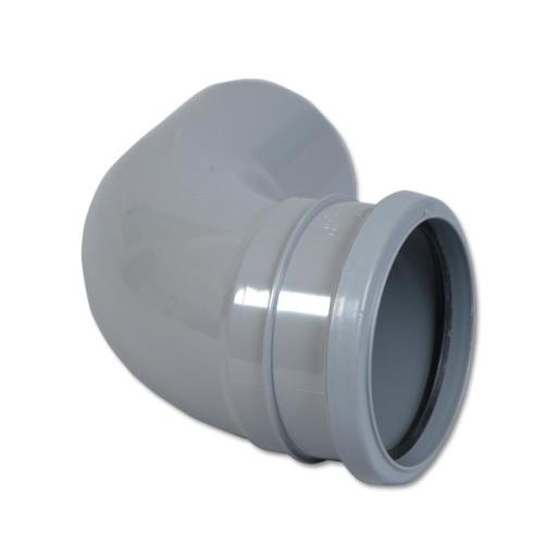 FloPlast Grey Single Socket 92.5° Bend Soil Pipe