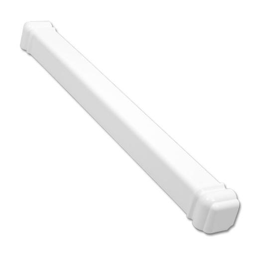 white ogee 500mm double ended fascia corner