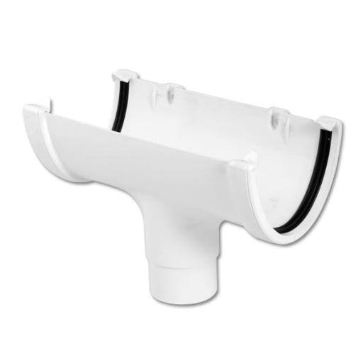 FloPlast White High Capacity Gutter Running Outlet