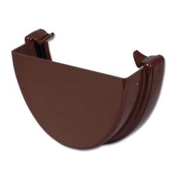 floplast brown high capacity gutter external stop end