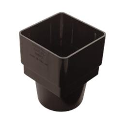 kalsi black square to round downpipe adaptor