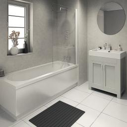 white bonito shower wall panel