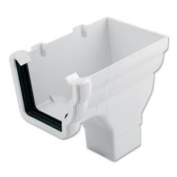 floplast white ogee right hand stop end outlet