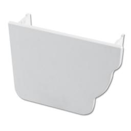 floplast white ogee gutter left hand internal stop end