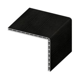 black ash pvc 100mm x 80mm hollow rigid angle