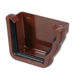 floplast brown ogee right hand ogee gutter external stop end