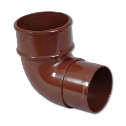 floplast brown round 92.5° downpipe bend.png