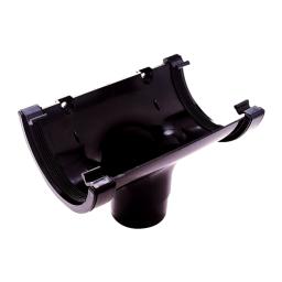 kalsi black round gutter running outlet