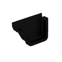 kalsi black ogee gutter left hand external stop end