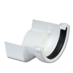 floplast white left hand round to right hand cast iron ogee gutter adaptor