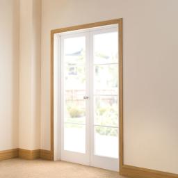 english oak 60mm chamfered door architrave fitted