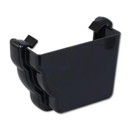 floplast black ogee gutter right hand external stop end