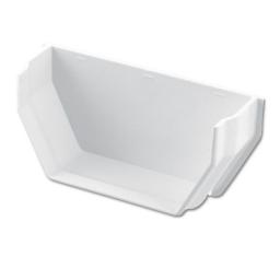 floplast white square gutter internal stop end