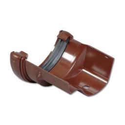 floplast brown round to cast iron ogee right hand gutter adaptor connector