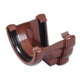 floplast brown left hand round to right hand ogee gutter adaptor