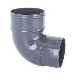 kalsi anthracite grey 68mm round downpipe 92.5° bend