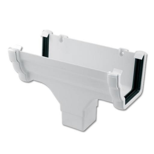 FloPlast White Ogee Gutter Outlets