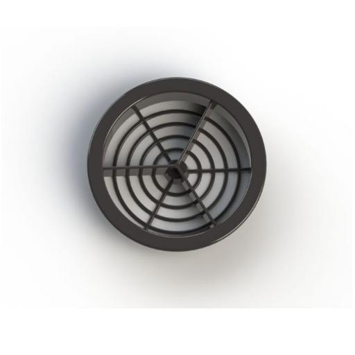 soffit board circular soffit vent black top view