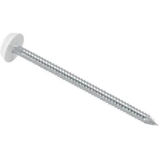 30mm White Soffit Poly Pins