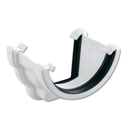 floplast white left hand ogee to right hand round gutter adaptor