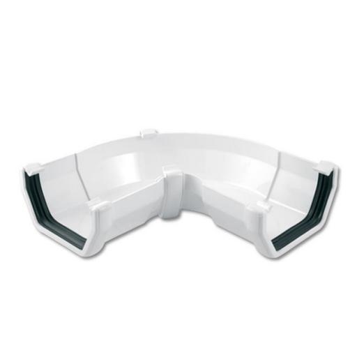 floplast white square gutter adjustable angle 50° to 156°