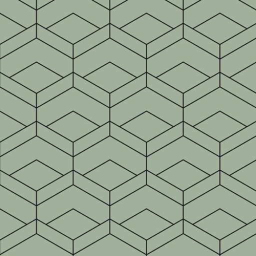 Abstract Hexagon Sage Green Splashbax Shower Panel