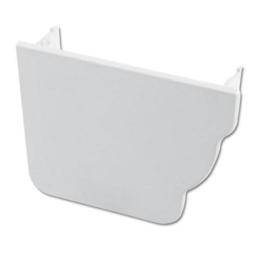 floplast white ogee gutter left hand internal stop end