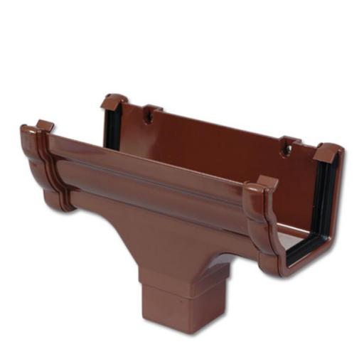 FloPlast Brown Ogee Gutter Outlets