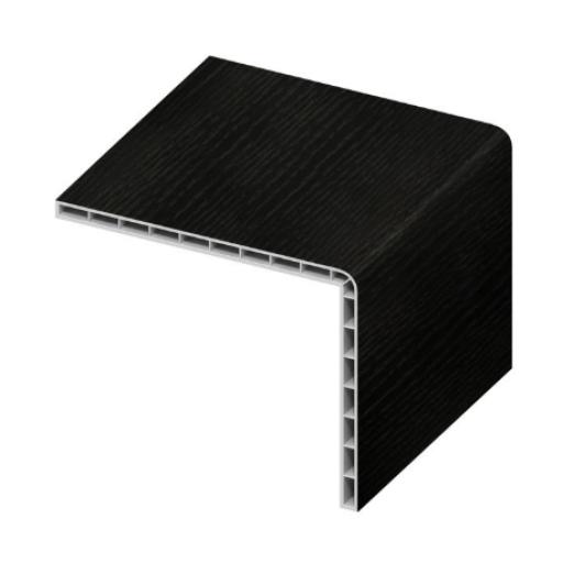 Black Ash PVC 100mm x 80mm Hollow Rigid Angle