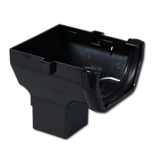 floplast black square stop end outlet