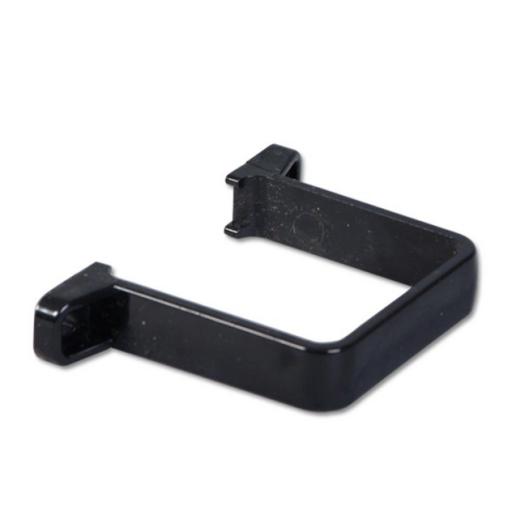 floplast black square downpipe flush clip