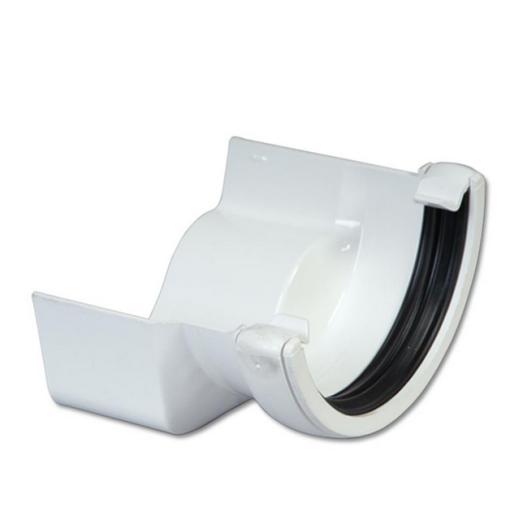 floplast white left hand round to right hand cast iron ogee gutter adaptor